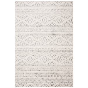 Safavieh Tulum Cibola 6-ft x 9-ft Ivory/Grey Rectangular Indoor Distressed/Overdyed Bohemian/Eclectic Area Rug