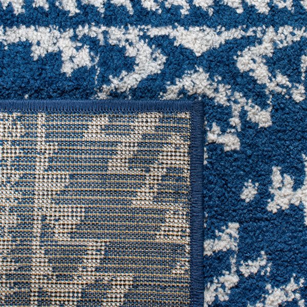 Safavieh Tulum Cibola 6-ft x 9-ft Navy/Ivory Rectangular Indoor Abstract Bohemian/Eclectic Area Rug