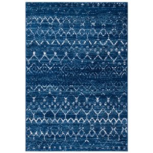 Safavieh Tulum Belen 3-ft x 5-ft Blue/Ivory Rectangular Indoor Abstract Moroccan Throw Rug