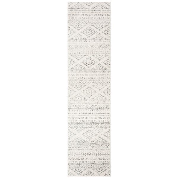 Tapis de passage d'intérieur rectangulaire et délavé Tulum Cibola par Safavieh de 2 pi x 8 pi de style bohème, ivoire et …