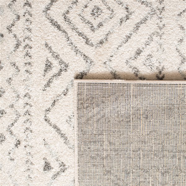 Safavieh Tulum Logan 2-ft x 11-ft Ivory/Grey Rectangular Indoor Distressed/Overdyed Bohemian/Eclectic Runner