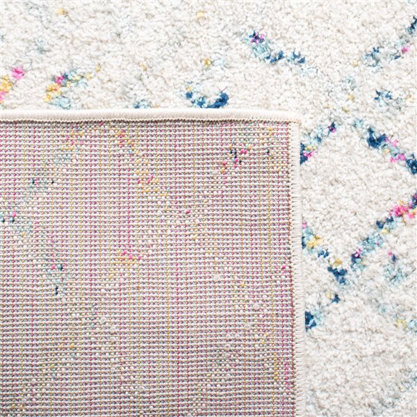 Safavieh Tulum Colfax 2-ft x 8-ft Ivory/Blue Rectangular Indoor Distressed/Overdyed Bohemian/Eclectic Runner