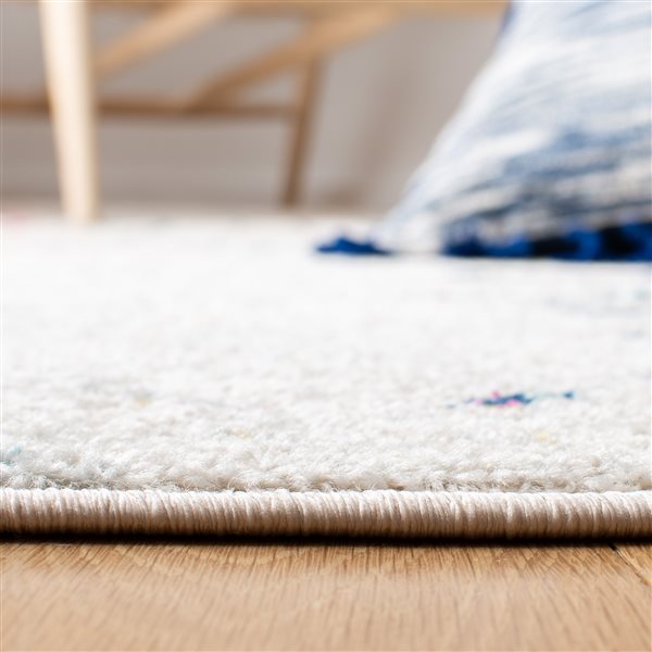 Safavieh Tulum Colfax 2-ft x 8-ft Ivory/Blue Rectangular Indoor Distressed/Overdyed Bohemian/Eclectic Runner