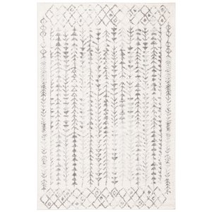 Safavieh Tulum Elida 4-ft x 6-ft Ivory/Grey Rectangular Indoor Distressed/Overdyed Bohemian/Eclectic Area Rug