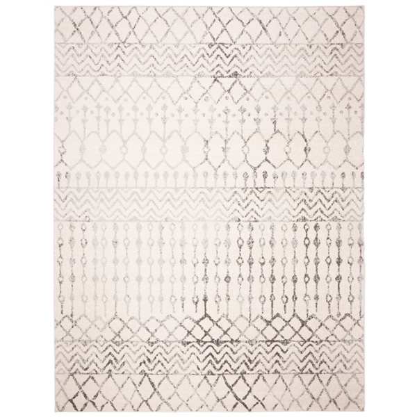 Safavieh Tulum Colfax 8-ft x 10-ft Ivory/Grey Rectangular Indoor Distressed/Overdyed Bohemian/Eclectic Area Rug