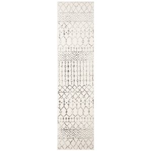 Tapis de passage d'intérieur rectangulaire et délavé Tulum Colfax par Safavieh de 2 pi x 5 pi de style bohème, ivoire et …