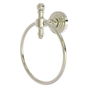 Allied Brass Retro Wave Polished Nickel Wall Mount Towel Ring