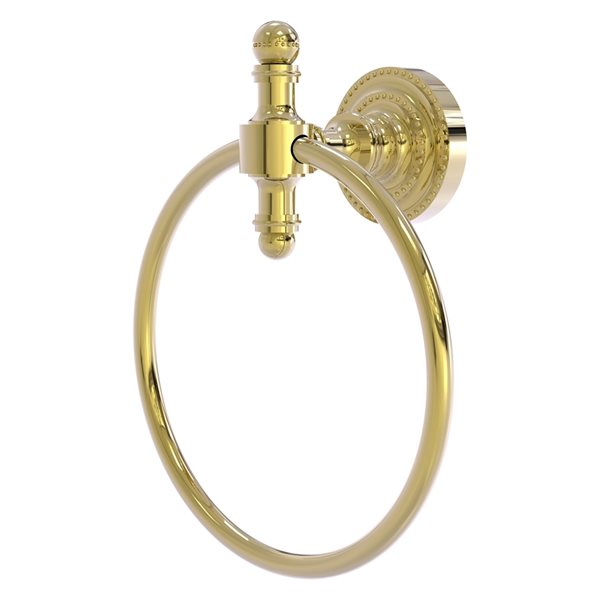 Allied Brass Retro Dot Unlacquered Brass Wall Mount Towel Ring