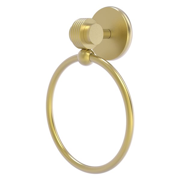 Allied Brass Satellite Orbit Two Satin Brass Wall-Mounted Towel Ring