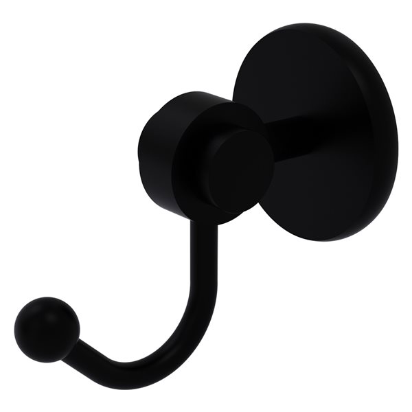 Allied Brass Satellite Orbit Two Matte Black 1-Hook Towel Hook