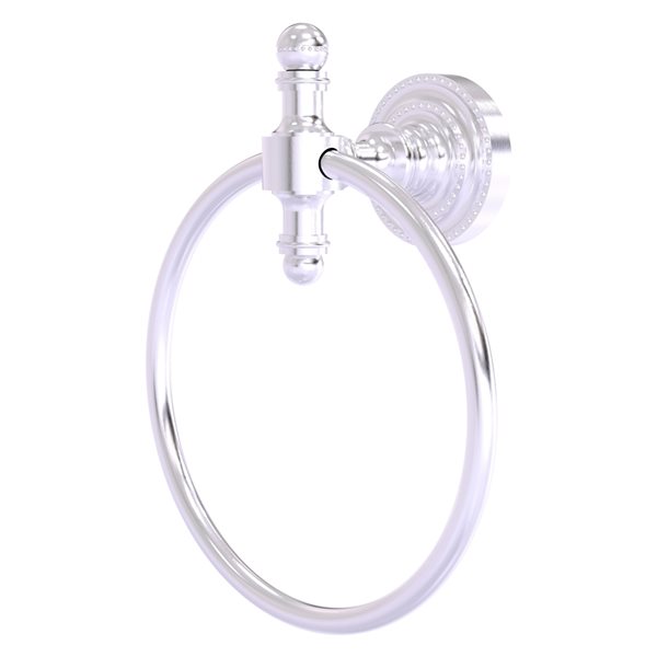 Allied Brass Retro Dot Satin Chrome Wall Mount Towel Ring