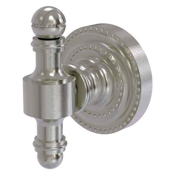 Allied Brass Retro Dot 1-Hook Satin Nickel Towel Hook
