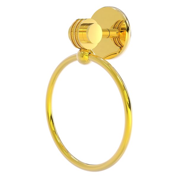 Allied Brass Satellite Orbit Two Wall Mount Towel Ring - Polished Brass