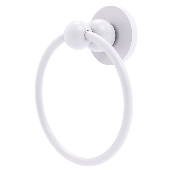 Allied Brass Bolero Matte White Wall Mount Towel Ring