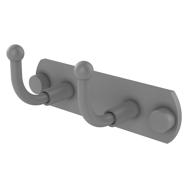 Allied Brass Skyline 2-Hook Matte Grey Towel Hook
