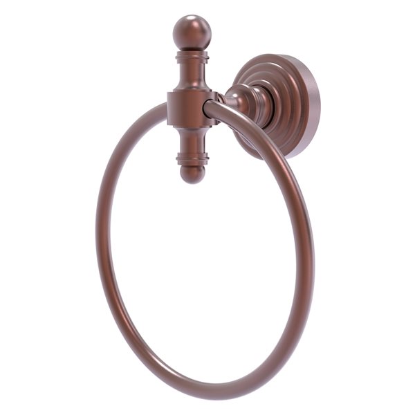 Allied Brass Retro Wave Antique Copper Wall Mount Towel Ring