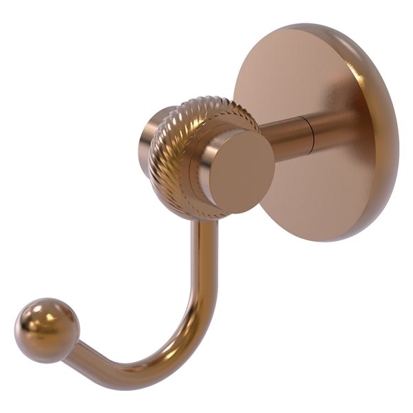 Allied Brass Satellite Orbit Two 1-Hook Brushed Bronze Towel Hook