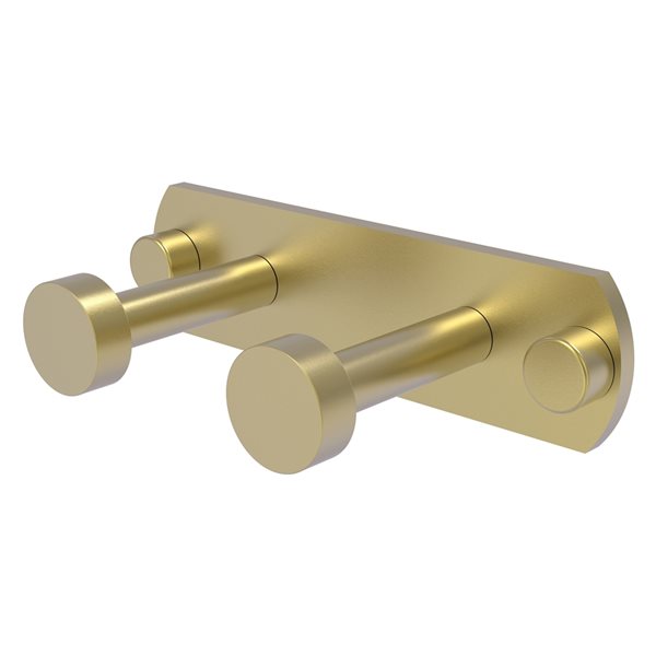 Allied Brass Fresno 2-Hook Satin Brass Towel Hook