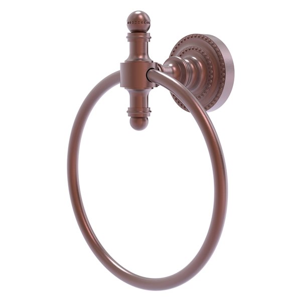 Allied Brass Retro Dot Antique Copper Wall Mount Towel Ring