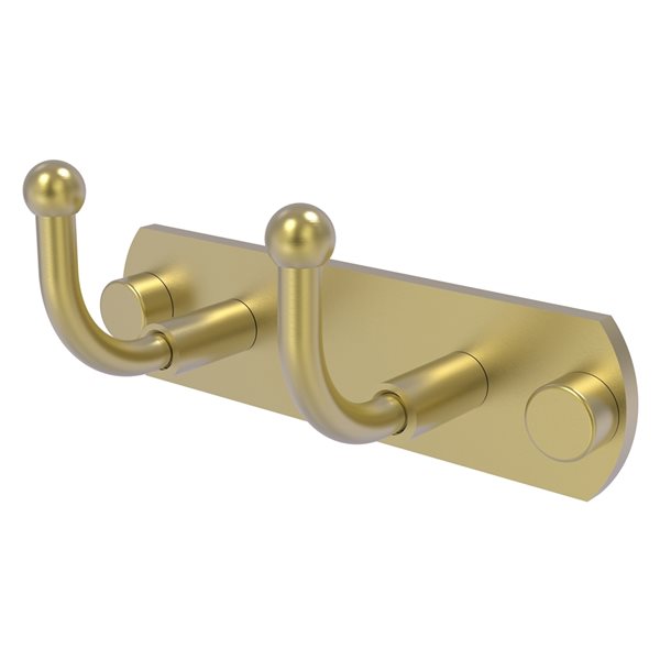 Allied Brass Skyline 2-Hook Satin Brass Towel Hook
