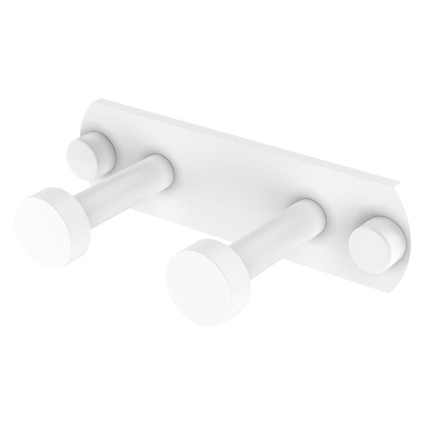 Allied Brass Fresno 2-Hook Matte White Towel Hook