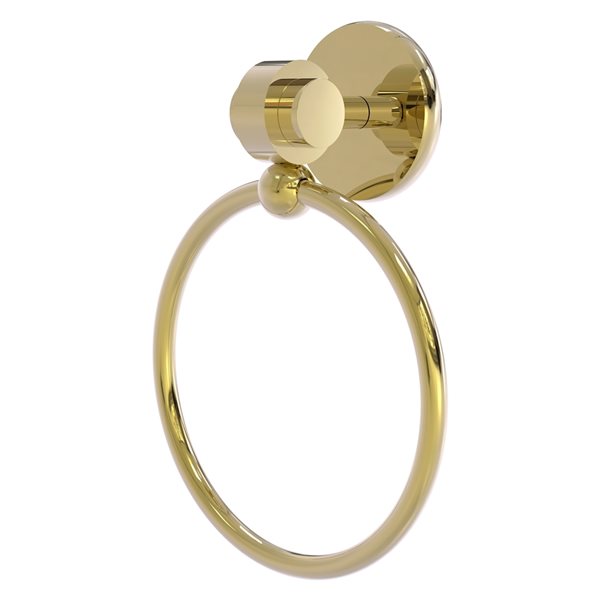 Allied Brass Satellite Orbit Two Wall Mount Unlacquered Brass Towel Ring