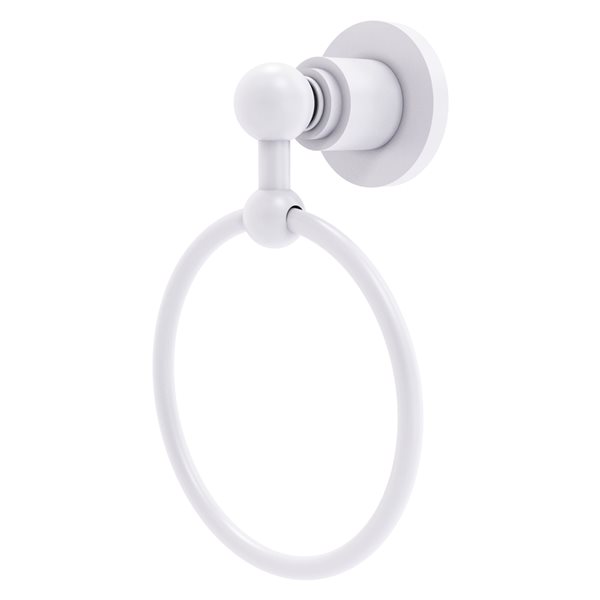Allied Brass Astor Place Matte White Wall Mount Towel Ring
