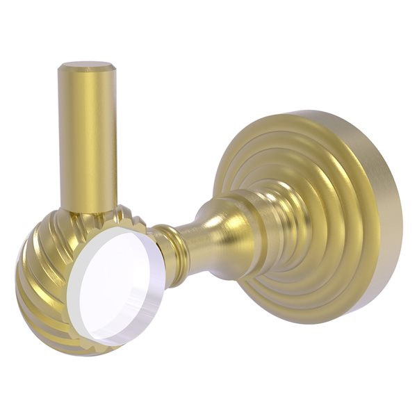 Allied Brass Pacific Grove 1-hook Satin Brass Towel Hook with Twisted Accents