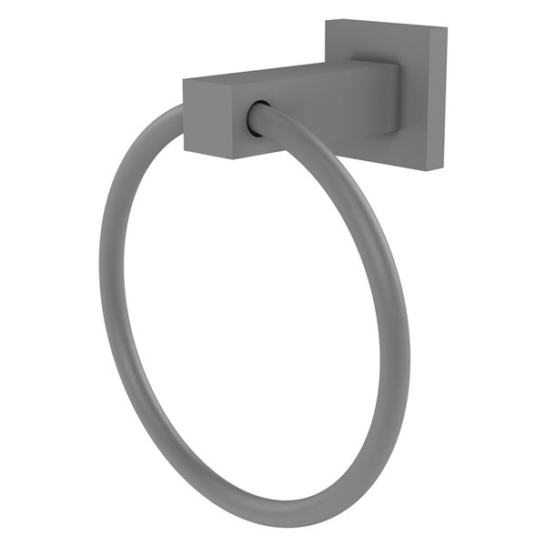 Allied Brass Montero Matte Grey Wall Mount Towel Ring