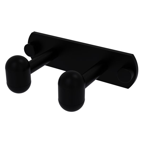 Allied Brass Tango 2-hook Matte Black Towel Hook