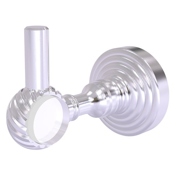 Allied Brass Pacific Grove 1-hook Satin Chrome Towel Hook with Twisted Accents