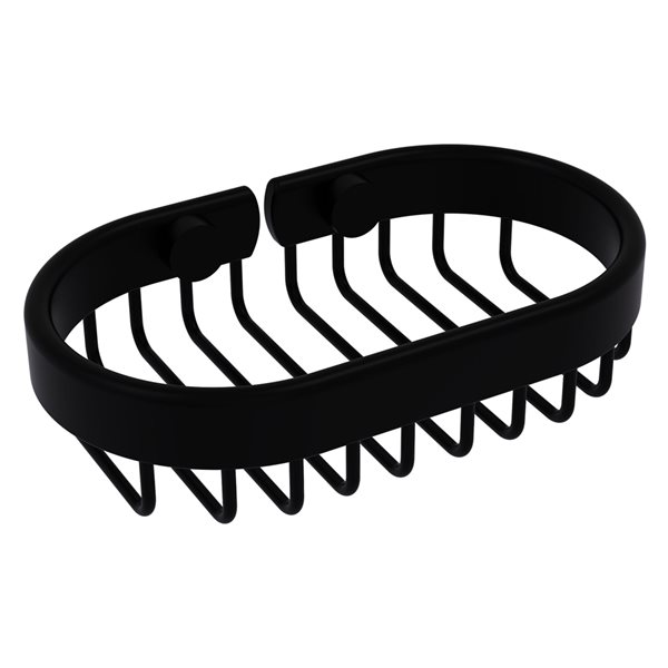 Allied Brass 1.5in Solid Brass Matte Black Hanging Shower Caddy BSK