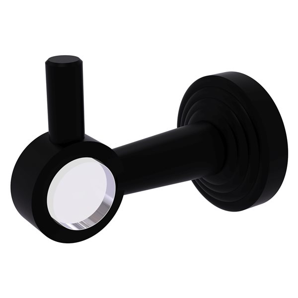 Allied Brass Pacific Beach 1-hook Matte Black Towel Hook