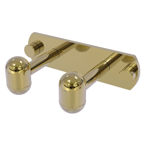 Allied Brass Tango 2-hook Unlacquered Brass Towel Hook