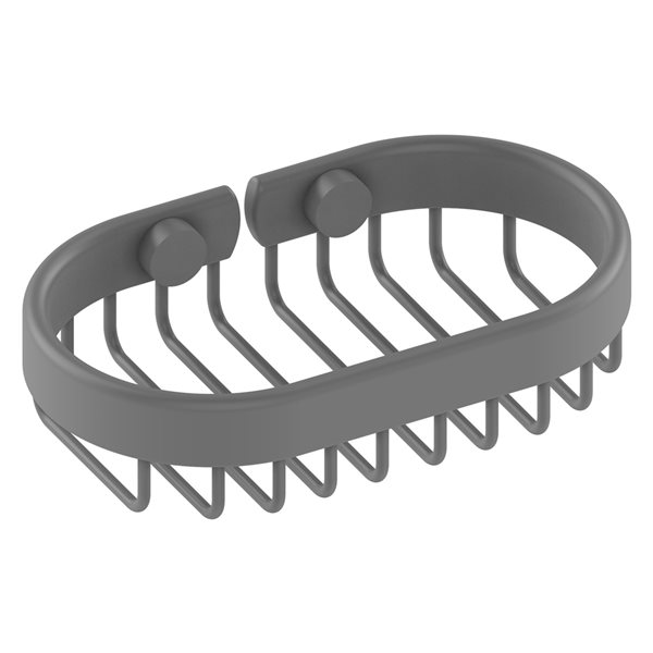 Allied Brass 1.5-in Solid Brass Matte Grey Hanging Shower Caddy