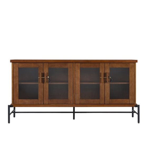 Southern Enterprises Baina Whiskey Maple Contemporary Engineered Wood Media Console Atg9438ms Rona Southern Enterprises Baina Whiskey, Southern Enterprises Sliding Door Media Cabinet
