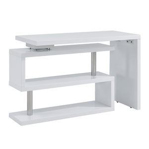 Southern Enterprises Theo 45-in White Composite Modern Desk
