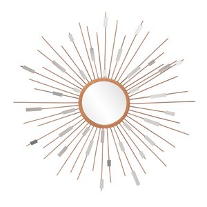 Southern Enterprises Slandin 36-in Round Gold Mirrored Wall Sculpture