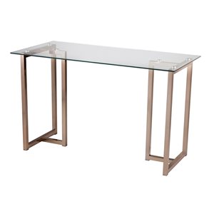 Holly & Martin Haxor 48-in Clear Glass Modern Desk