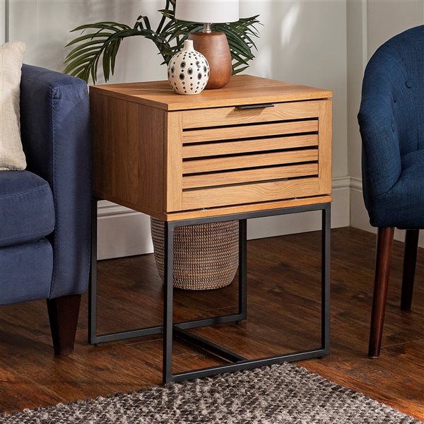 Walker Edison Jackson English Oak Nightstand