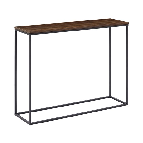 Walker Edison Lowell Dark Walnut Modern Console Table LWF42LWETDW | RONA