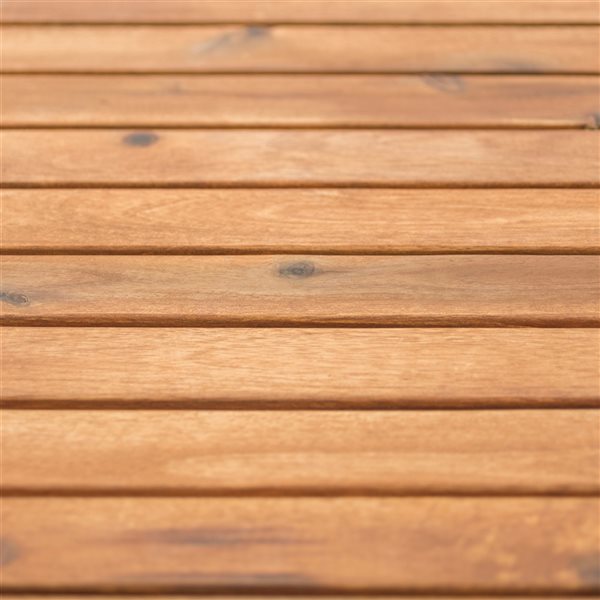 Walker Edison 18-in x 24-in Brown Rectangle Outdoor Side Table