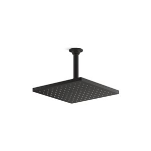 KOHLER Honesty Matte Black 1-Spray 2.5 GPM (9.5 LPM) Rain Shower Head