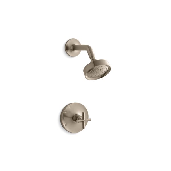 KOHLER Purist Brushed Bronze 1 Handle Shower Faucet With Shower Head   330930990 MainImage 001 L 