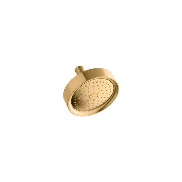 KOHLER Purist Brushed Brass 2.5 GPM (9.5 LPM) 1-Spray Shower Head