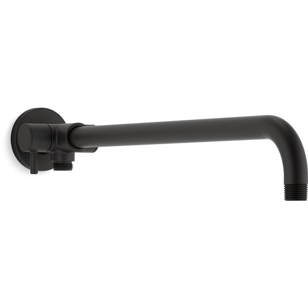 KOHLER Matte Black Shower Wall Bracket with Diverter