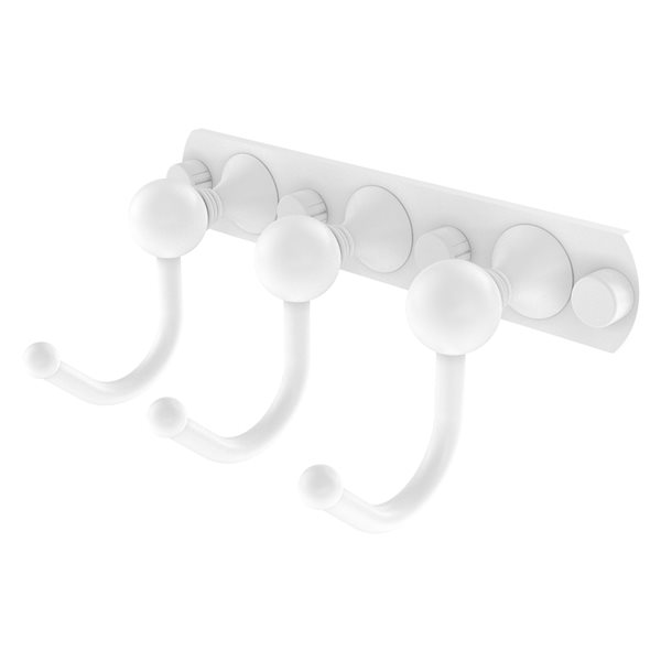 Allied Brass Shadwell 3-hook Matte White Towel Hook