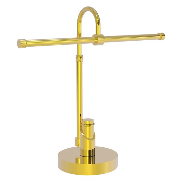 Allied Brass Tribecca Polished Brass Freestanding Countertop Towel Ring