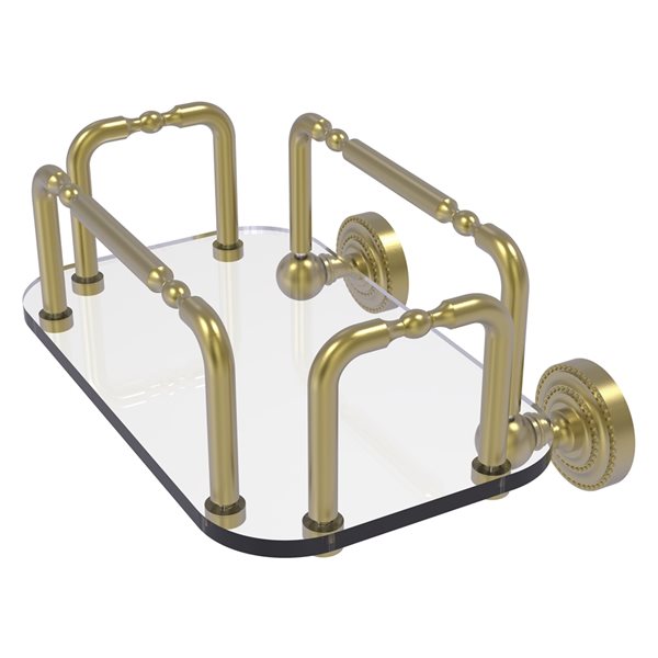 Allied Brass Dottingham Satin Brass Brass Vanity Tray