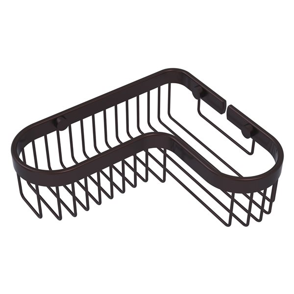 Allied Brass Antique Bronze 3-in Corner Toiletry Shower Basket